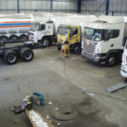 Installation works in road fuel tanker